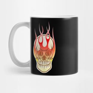 Tribal Celtic Flaming Skull Mug